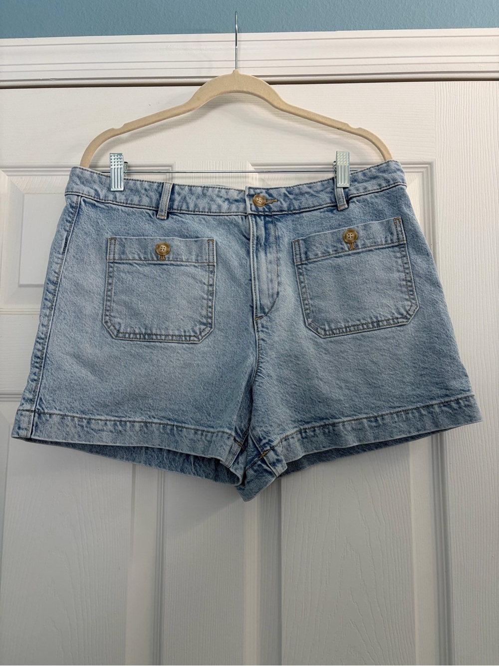 Loft Palmer Light Blue Denim Shorts